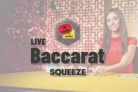Baccarat Squeeze by Evolution, showcased at monro-casino-at.at – game logo