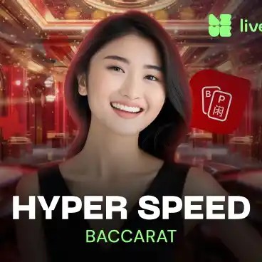 Hyper Speed Baccarat online game logo by Evolution on monro-casino-at.at